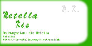 metella kis business card